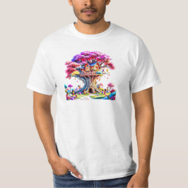 Ein Haus, das in einem magischen Baum vergraben is T-Shirt