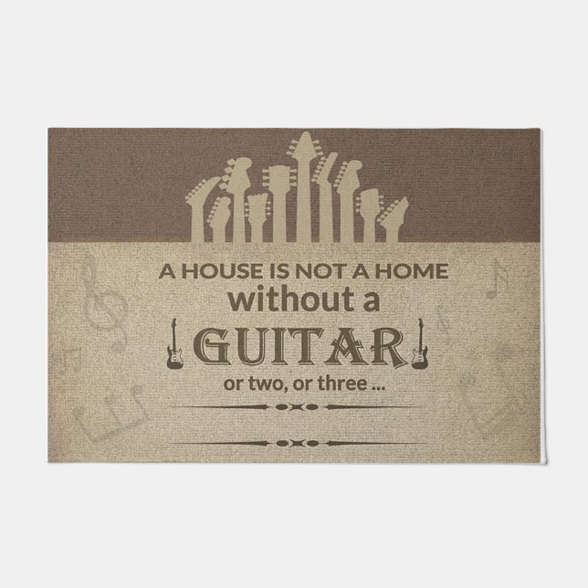 Ein Haus ist keine Zuhause ohne Gitarre Fußmatte (Vorderseite)