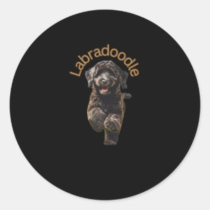 Ein Haus ist keine Zuhause ohne Labradoodle Sticke Runder Aufkleber