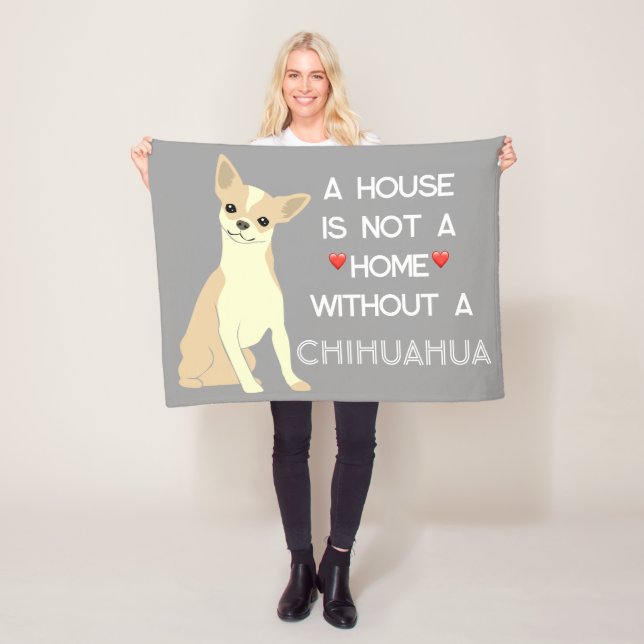 Ein Haus kein Zuhause-Chihuahua-Hund Fleecedecke (Beispiel)