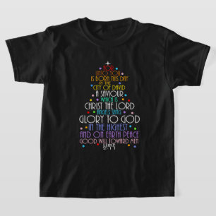 Ein Heiland ist geboren Lukas 2-11 Weihnachtsbaum- T-Shirt