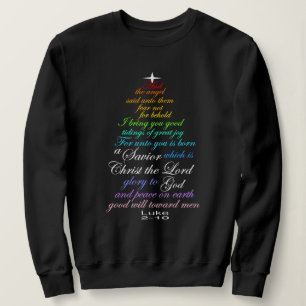 Ein Heiland ist geboren Luke 2-11 Weihnachtsbaum-S Sweatshirt