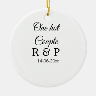 Ein heißes Zusatzpaar Name Anfangsbuchstabe Textda Keramik Ornament