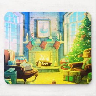 Ein hellgrünes, fröhliches Weihnachts-Cushiony-Lap Mousepad