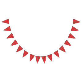 Ein hellroter Apfel sitzt auf einer schlichten, we Wimpelkette