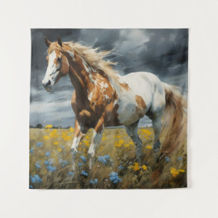 Ein herrliches Pinto Pferd Wandteppich