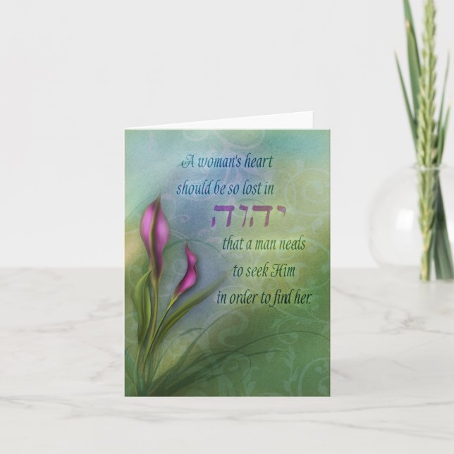 Ein Herz für Frauen - Calla Lily Karte (Vorderseite)