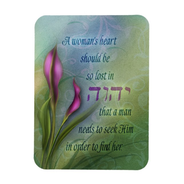 Ein Herz für Frauen - Calla Lily Magnet (Vertikal)