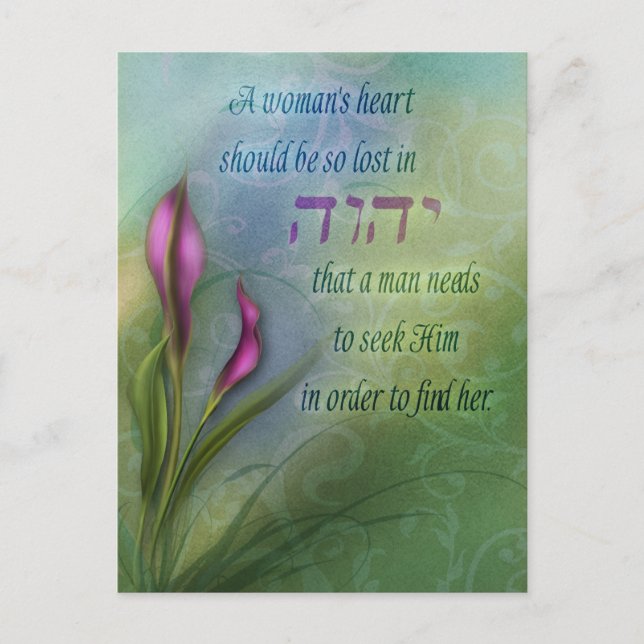 Ein Herz für Frauen - Calla Lily Postkarte (Vorderseite)