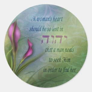 Ein Herz für Frauen - Calla Lily Runder Aufkleber
