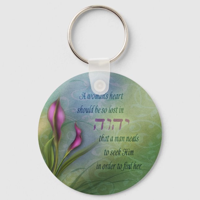Ein Herz für Frauen - Calla Lily Schlüsselanhänger (Vorderseite)