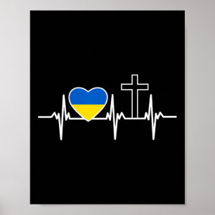 Ein Herz Für Jesus Und Die Ukraine - Christliche K Poster