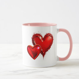 Ein Herz für Madame und ein Herz für Monsieur. Tasse