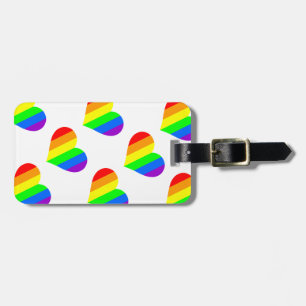 Ein Herz in Regenbogenfarben Gepäckanhänger