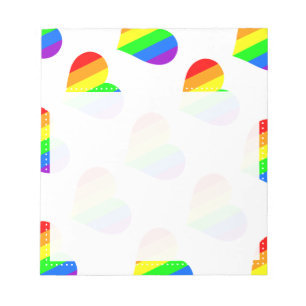 Ein Herz in Regenbogenfarben Notizblock