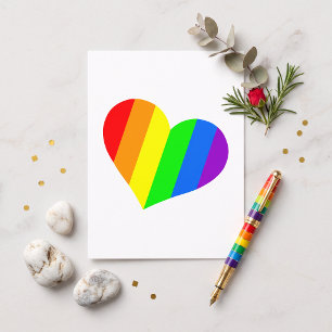 Ein Herz in Regenbogenfarben Postkarte