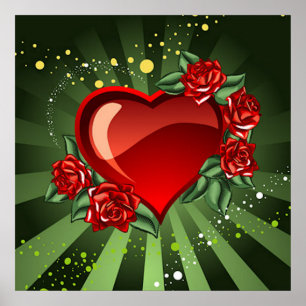 Ein Herz und Rosen Poster