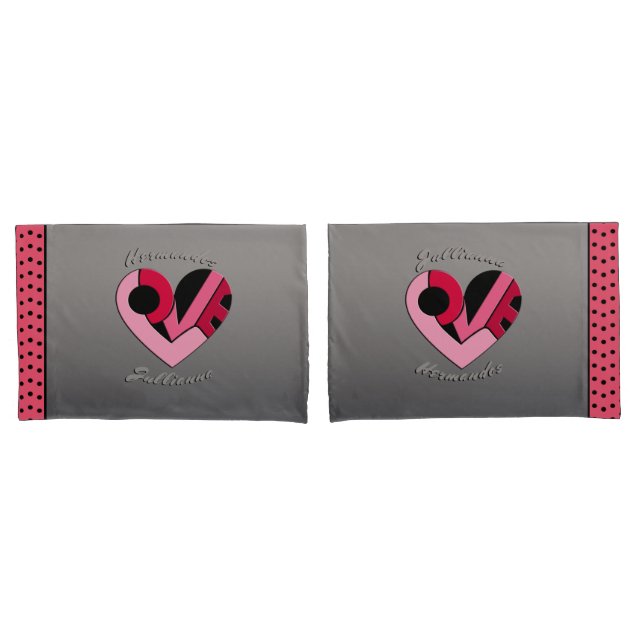 Ein Herz voller Liebe - Personalisiert Kissenbezug (Vorderseite-Set)