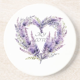 Ein Herz von Lavender. Lila Muster Getränkeuntersetzer