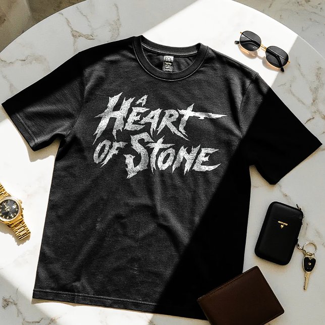 Ein Herz von Stone - Motivierend Design-T - Shirt (Von Creator hochgeladen)