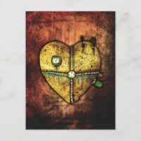 Ein Herz weniger gebrochen Gothic Art Postcard