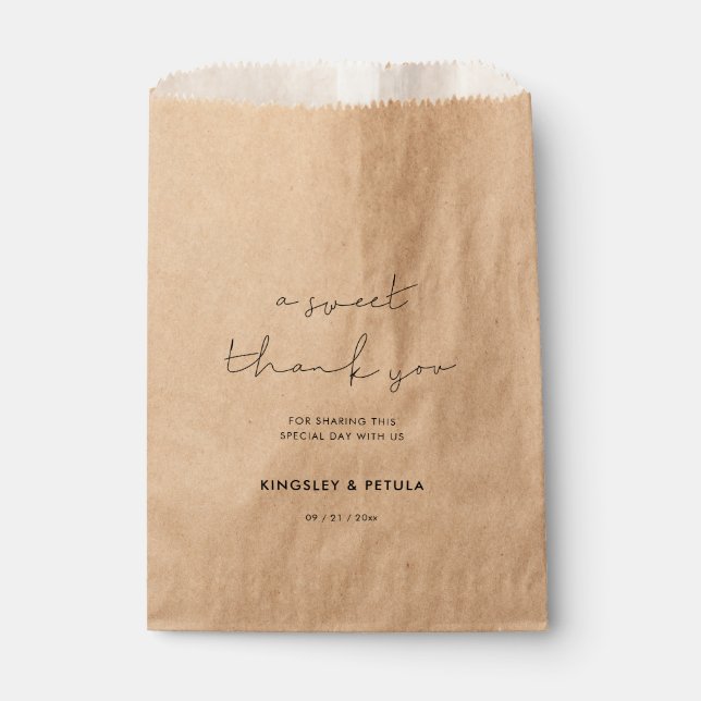 Ein herzliches Dankeschön für die Minimalistische  Geschenktütchen (Vorderseite)