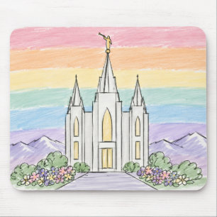 Ein himmlischer Ort des Friedens Schöner LDS-Tem Mousepad