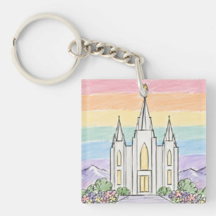 Ein himmlischer Ort des Friedens   Schöner LDS-Tem Schlüsselanhänger