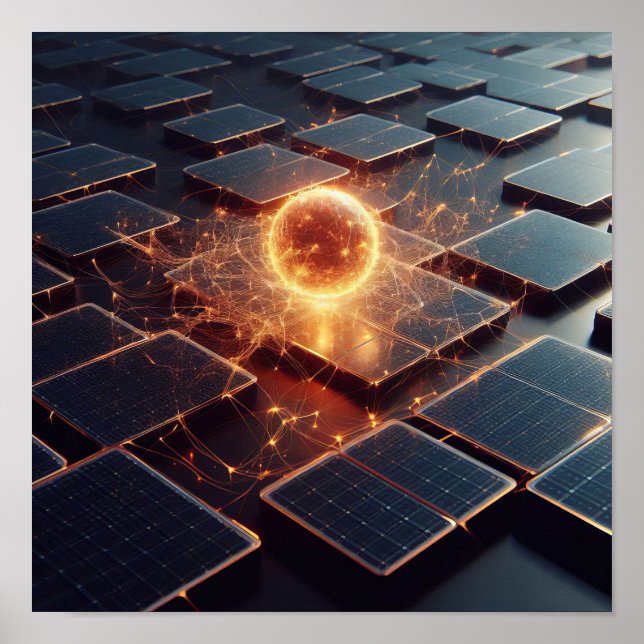 Ein Hintergrundbild elektronischer Schaltungen Poster (Vorne)