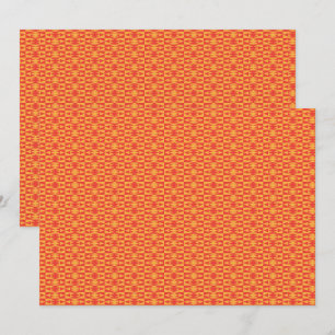 Ein Hintergrundmuster mit Orange und Pfirsich Dankeskarte