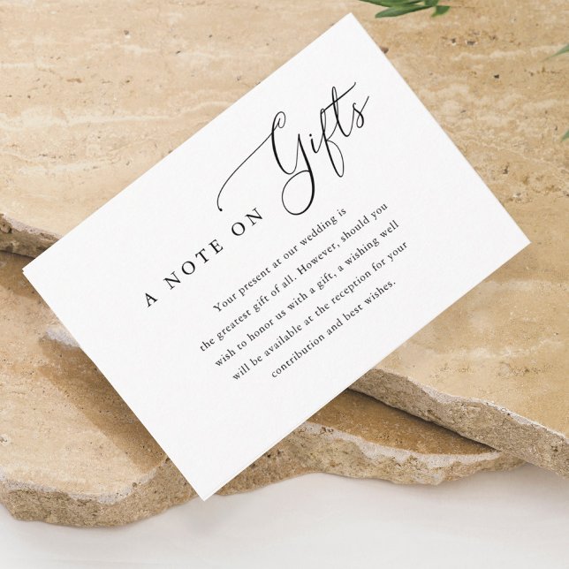 Ein Hinweis auf die Geschenkkarte | Elegantes Wuns Begleitkarte (Von Creator hochgeladen)