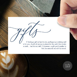 Ein Hinweis auf Geschenke, Honeymoon-Fonds Bargeld Begleitkarte