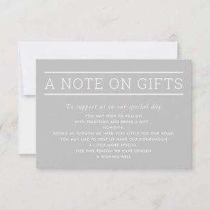 EIN HINWEIS AUF GIFTS einfache moderne Art Weich B Einladung