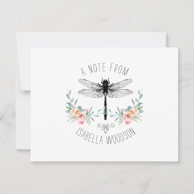 Ein Hinweis aus der rustikalen floralen Karte der  (Vorderseite)
