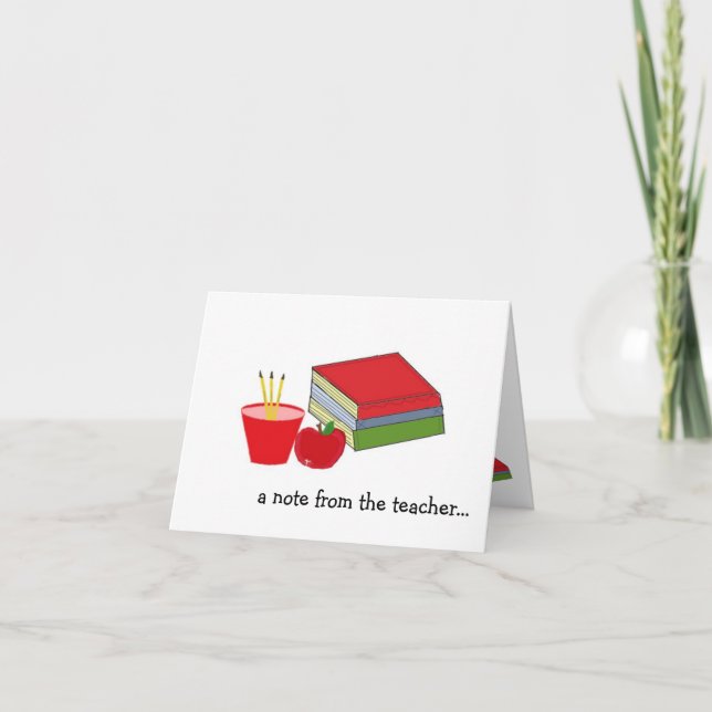 Ein Hinweis des Lehrers Feiertagskarte (Vorderseite)