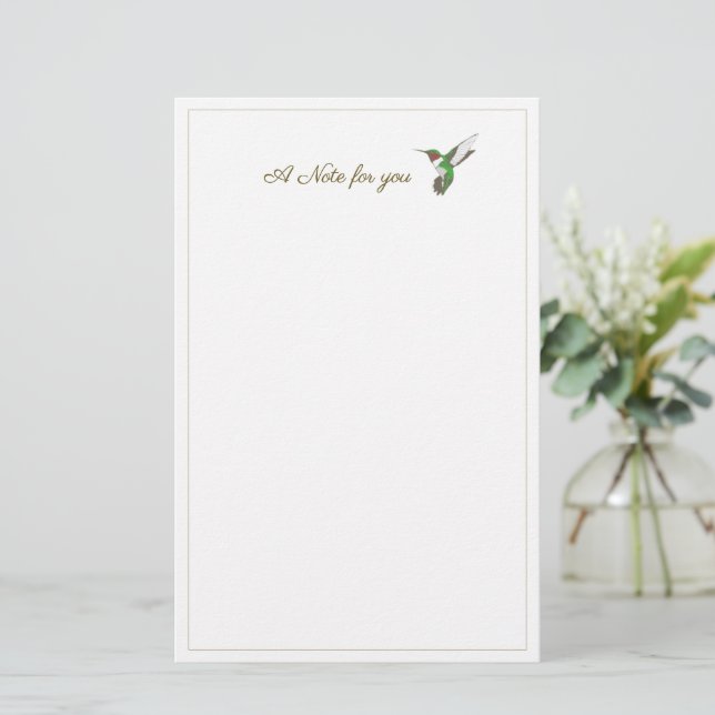 Ein Hinweis für die fröhliche Stationery von Hummi Briefpapier (Stehend Vorderseite)