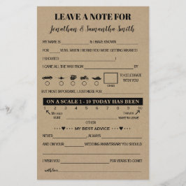 Ein Hinweis für eine rustikale Hochzeitskarte verl Flyer