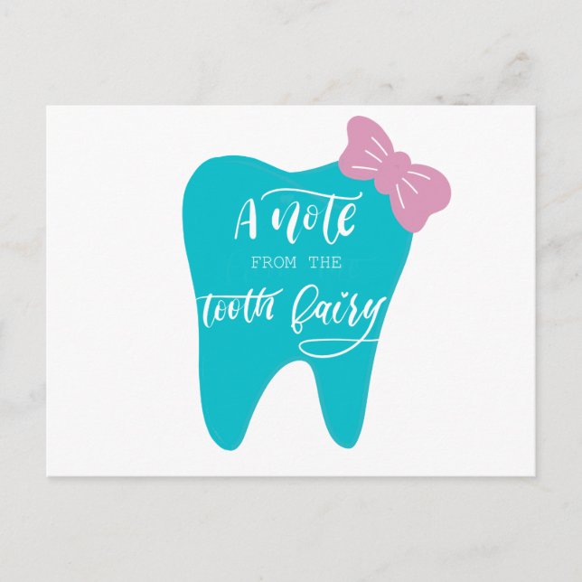 Ein Hinweis von der Tooth Fairy Postkarte (Vorderseite)