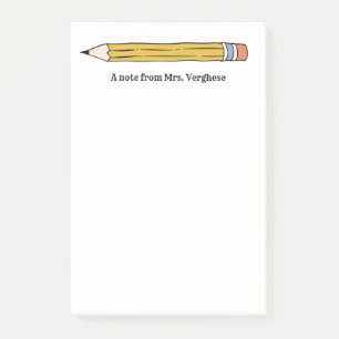 Ein Hinweis von Lehrer Nummer 2 Stift Post-it Klebezettel