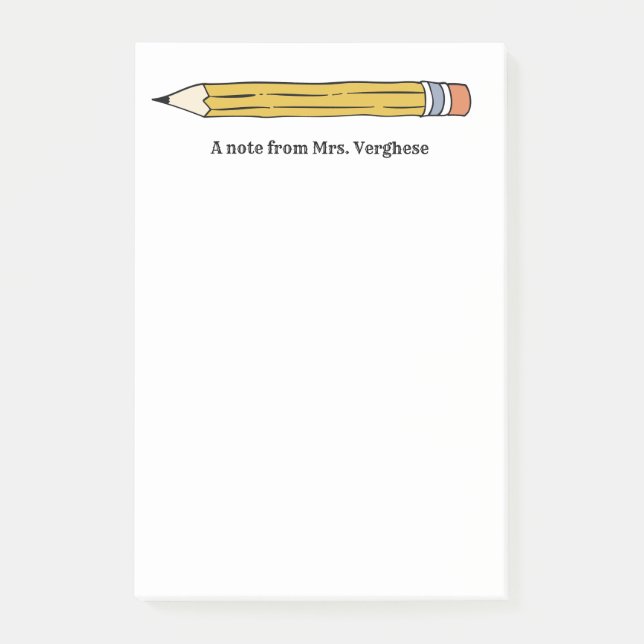 Ein Hinweis von Lehrer Nummer 2 Stift Post-it Klebezettel (Vorderseite)