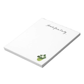 Ein Hinweis von Pilea Peperomioides Notizblock