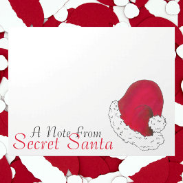 Ein Hinweis von Secret Santa Claus frohe Weihnacht Notizblock
