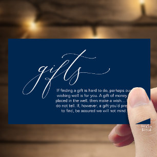 Ein Hinweis zu Geschenken, Hochzeitswunsch Wishing Begleitkarte