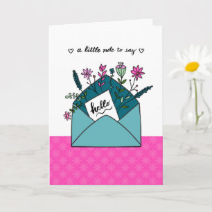 Ein Hinweis zum Hallo mit Blume Karte