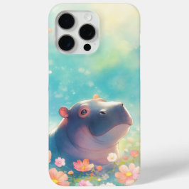Ein Hippopotamus im Blumengewirr Case-Mate iPhone Hülle