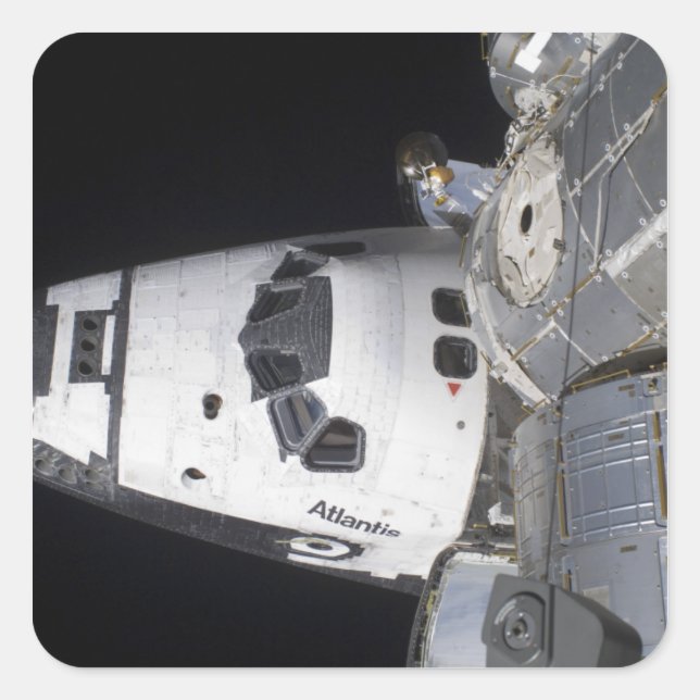 Ein hochwinkeliger Blick auf die Crew Quadratischer Aufkleber (Vorderseite)