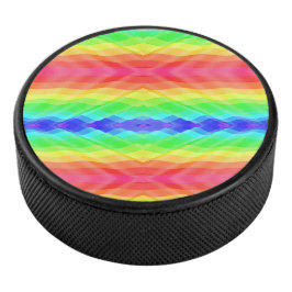 Ein Hockeypuck mit einem lebendigen, symmetrischen Eishockey Puck