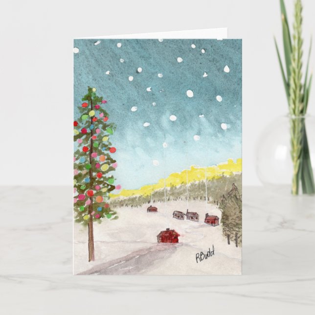Ein hoffnungsvolles Weihnachten Dankeskarte (Vorderseite)
