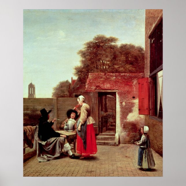 Ein holländischer Hof, c.1658-60 Poster (Vorne)