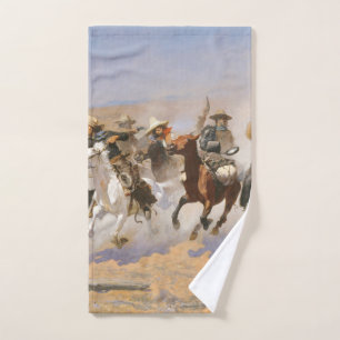 Ein Holzschlag von Frederick Remington Handtuch